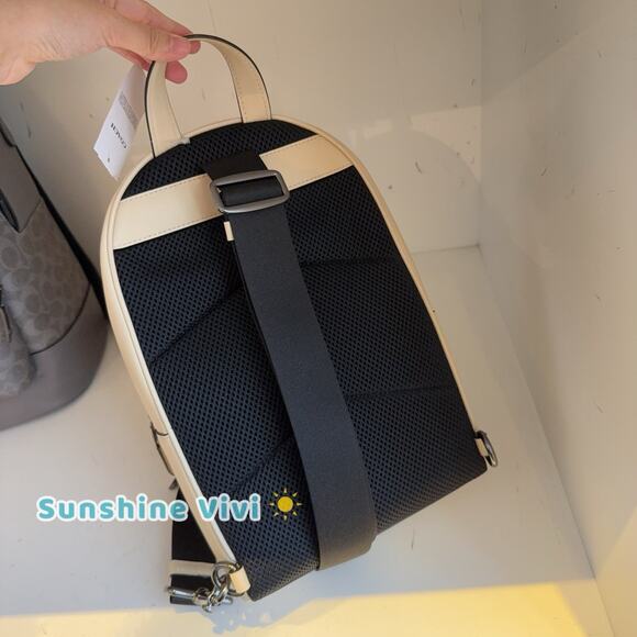 Coach Cream Backpack - Picture 5 of 7